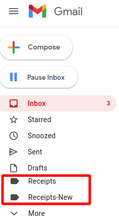 Gmail Tags Example