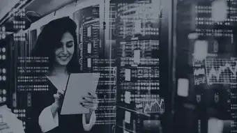 Woman in the servers.